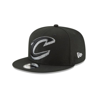 Black Cleveland Cavaliers Hat - New Era NBA Squad Twist 9FIFTY Snapback Caps USA0618492